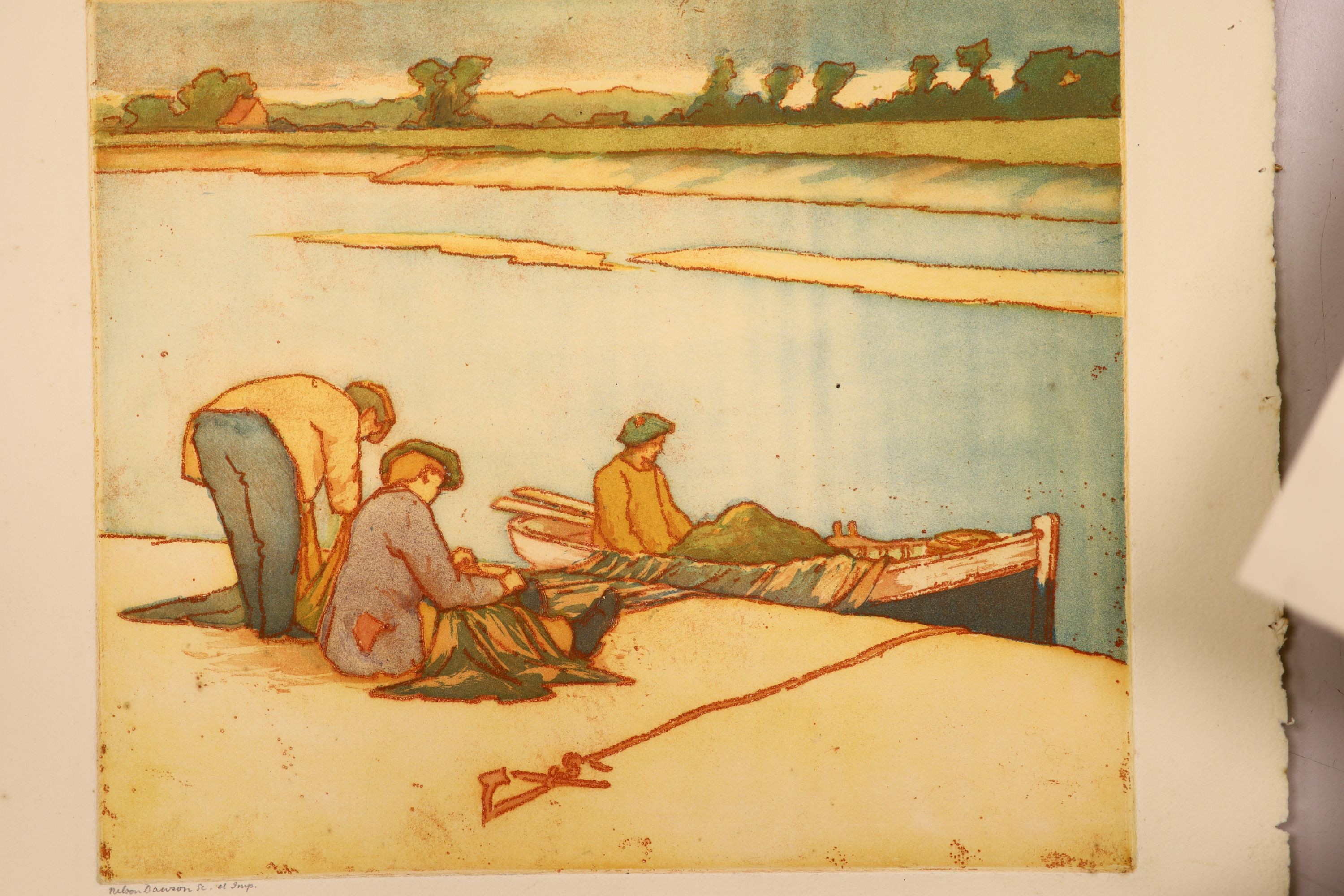 Nelson Dawson (1859-1941), 14 assorted etchings and other prints, all unframed.